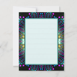 Groovy Glow Blacklight Bat Mitzvah Thank You V2 Card