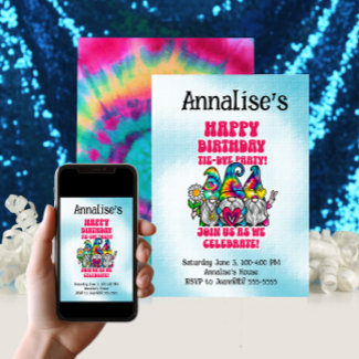 Groovy Gnomes Rainbow Tie Dye Birthday Party