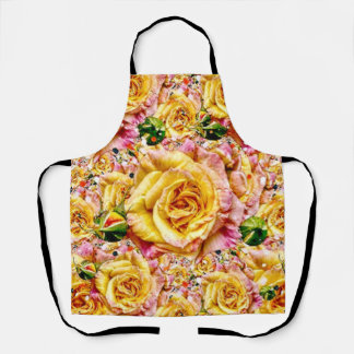 Groovy Golden Rose Opulence: Apron