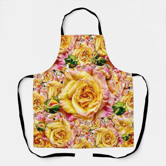Groovy Golden Rose Opulence: Apron (Front)