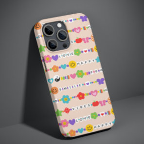 Groovy Good Vibes Love Smile Retro Beads Case-Mate iPhone 13 Case