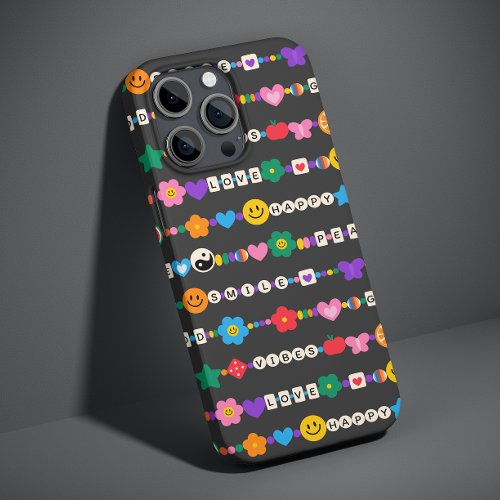 Groovy Good Vibes Love Smile Retro Beads iPhone 13 Pro Max Case