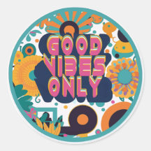 Groovy Good Vibes Sticker