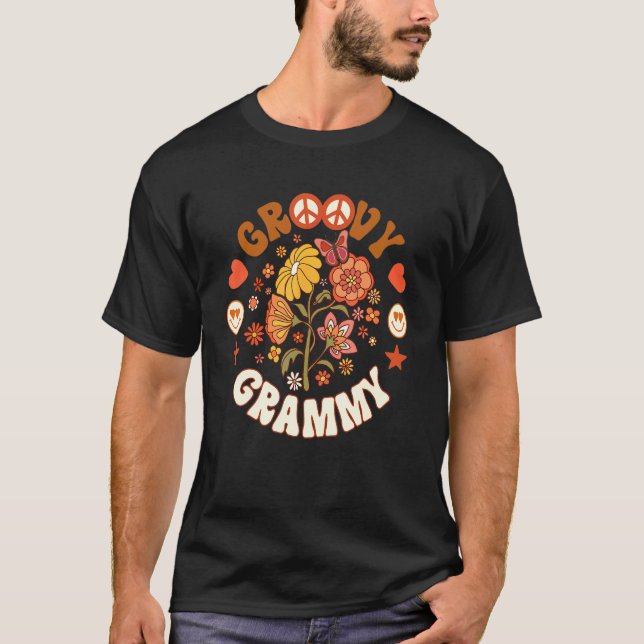 Groovy Grammy Groovy Birthday Matching Birthday Pa T-Shirt (Front)