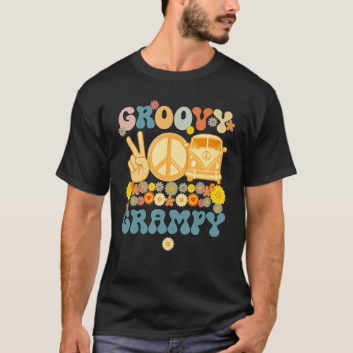 Groovy Grampy Retro Matching Family Baby Shower Fa T_Shirt