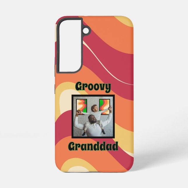"Groovy Grandad" Warm-Toned Retro Wave Photo Samsung Galaxy Case (Back)