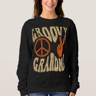 Groovy Grandma 70s Aesthetic Nostalgia 1970's Retr Sweatshirt
