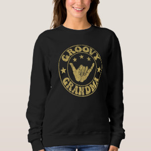 Groovy Grandma 70s Aesthetic Nostalgia 1970's Retr Sweatshirt