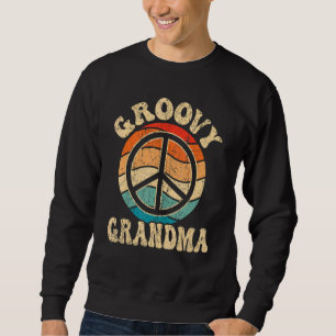 Groovy Grandma 70s Aesthetic Nostalgia 1970's Retr Sweatshirt