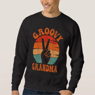 Groovy Grandma 70s Aesthetic Nostalgia 1970's Retr Sweatshirt