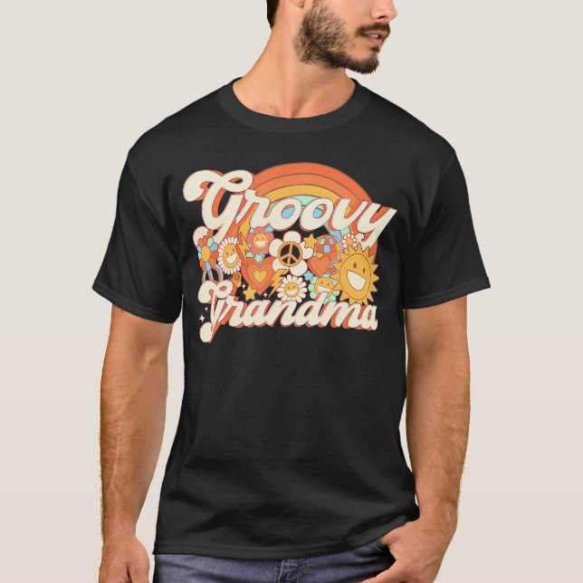 Groovy Grandma 70S Family Birthday Party Mother's  T-Shirt (Front)