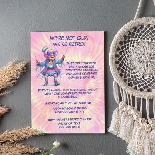 Groovy Grandma Birthday Party-Retro Party for Her Invitation
