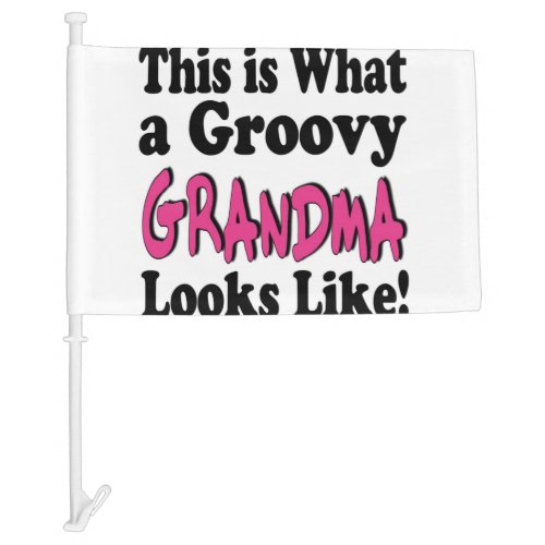 Groovy Grandma Car Flag