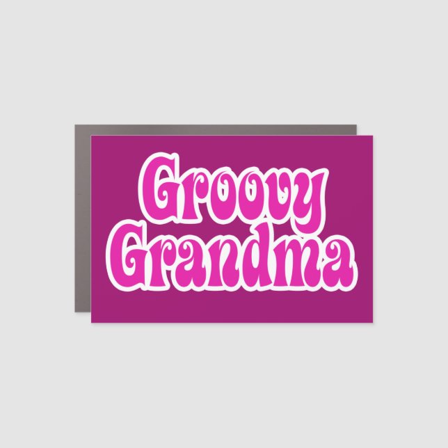 Groovy Grandma Car Magnet (Front)