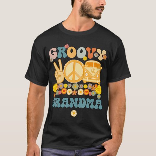 Groovy Grandma Retro Matching Family Baby Shower M T_Shirt