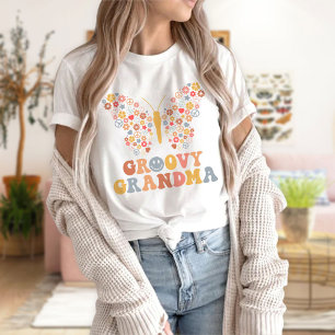 Groovy Grandma T-Shirt,Groovy Butterfly T-Shirt