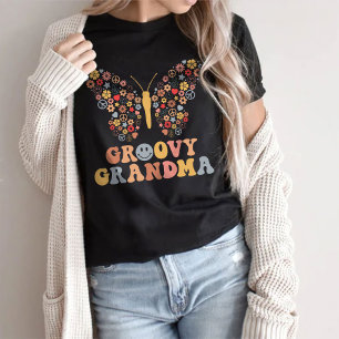 Groovy Grandma T-Shirt,Groovy Butterfly T-Shirt