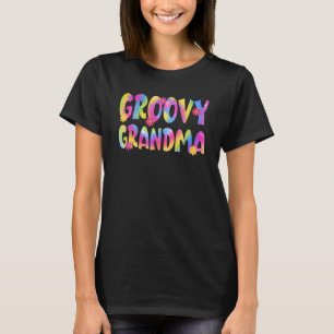 Groovy Grandma Tie Dey Vibes Peace Hippie Matching T-Shirt