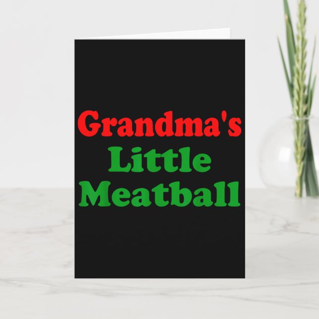 Groovy Grandmas Little Meatball Funny Italian Fami Card (Front)