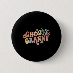 Groovy Granny One Thankful Granny Thanksgiving Chr Button
