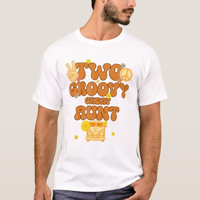 Groovy Great Aunt Retro Matching Family Baby Showe T-Shirt (Front)