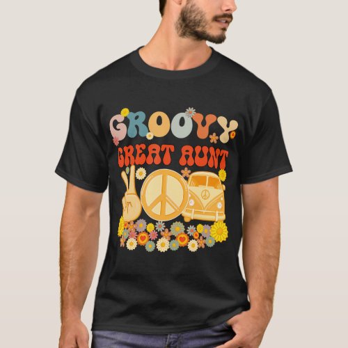 Groovy Great Aunt Retro Matching Family Baby Showe T_Shirt