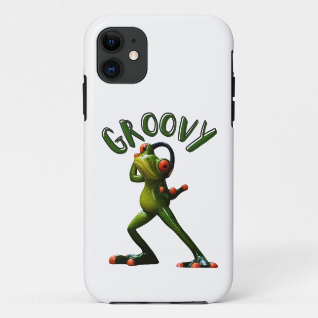 Groovy Green Frog Case-Mate iPhone Case (Back)
