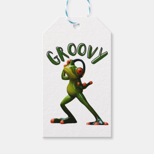 Groovy Green Frog Gift Tags