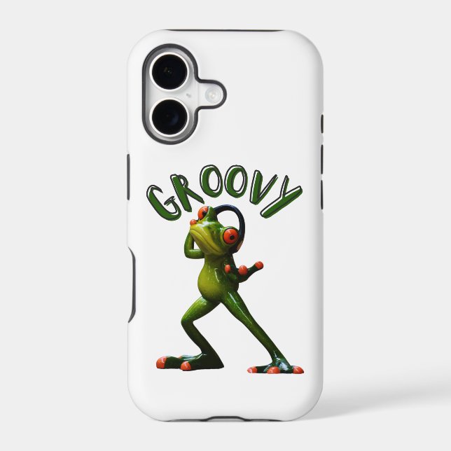 Groovy Green Frog Iphone Case (Back)