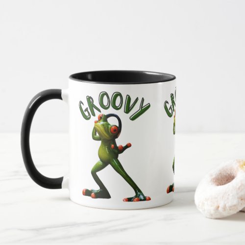 Groovy Green Frog Mug