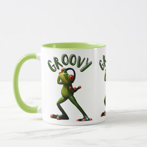 Groovy Green Frog Mug