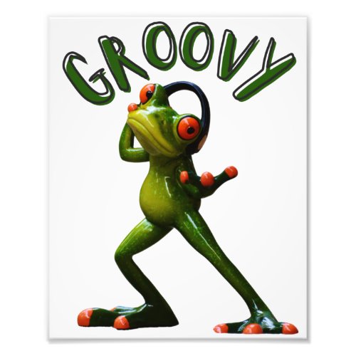 Groovy Green Frog Photo Print