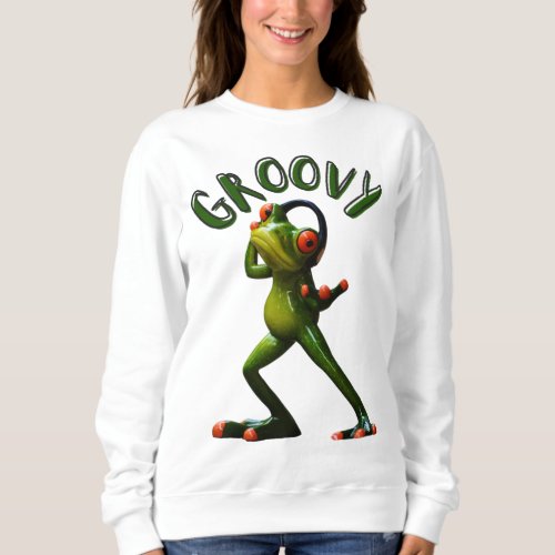 Groovy Green Frog Sweatshirt