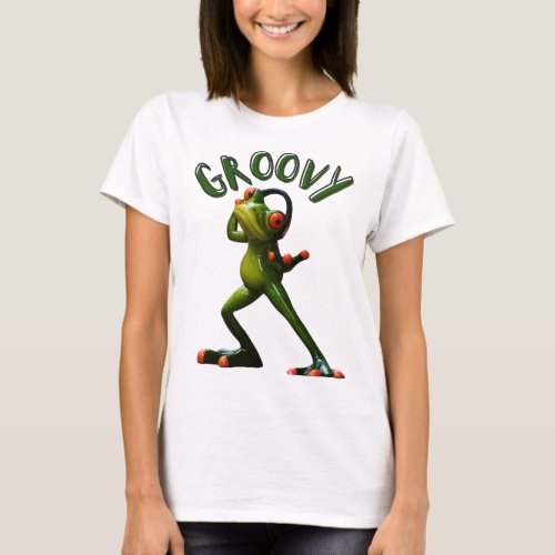 Groovy Green Frog T_Shirt