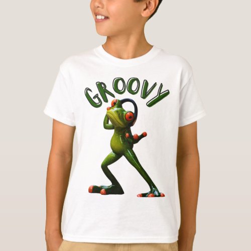 Groovy Green Frog T_Shirt