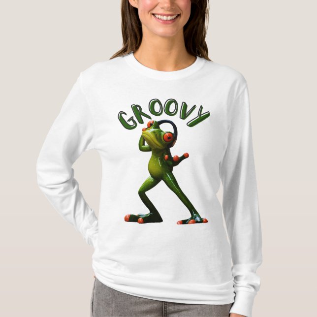 Groovy Green Frog T-Shirt (Front)