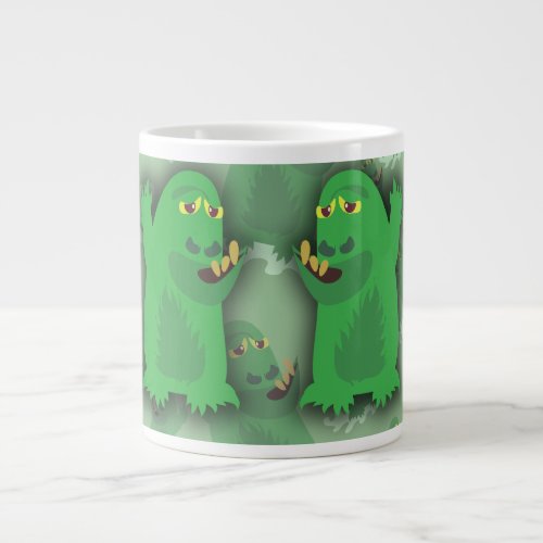 Groovy Green Monster Pals Large Coffee Mug