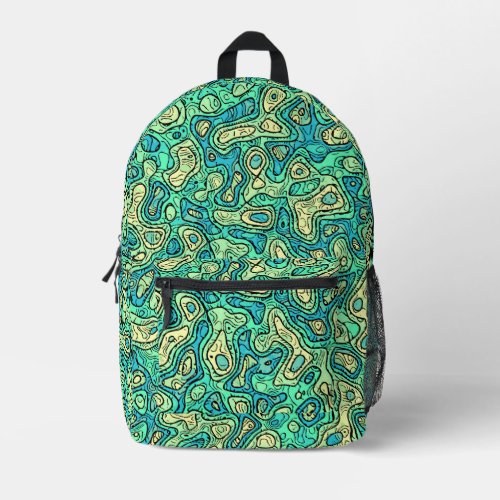 Groovy Green  Printed Backpack