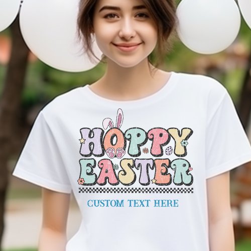  Groovy Greetings Hoppy Easter Personalized Tee