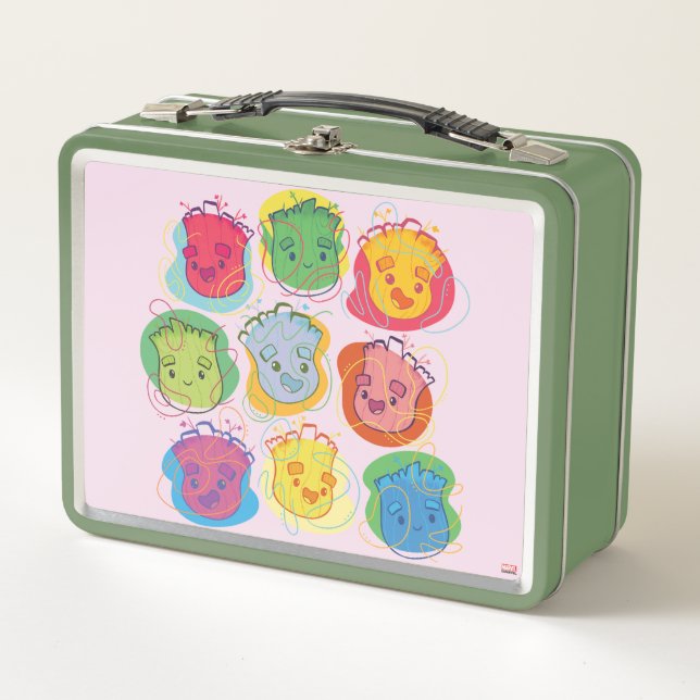Groovy Groot Faces Metal Lunch Box (Front)