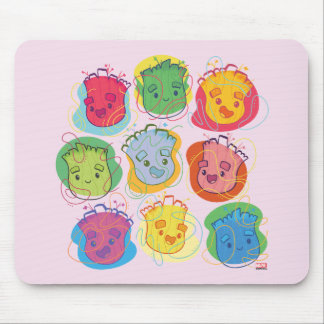 Groovy Groot Faces Mouse Pad