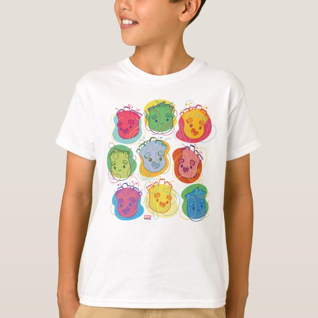 Groovy Groot Faces T-Shirt (Front)