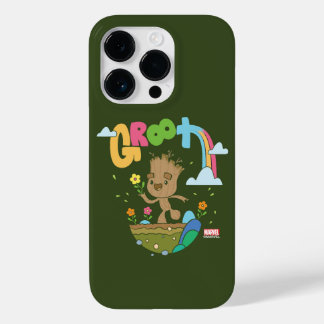 Groovy Groot Flowers and Rainbow Case-Mate iPhone 14 Pro Case