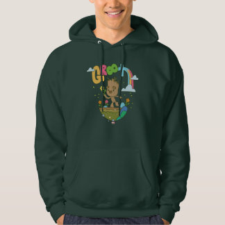 Groovy Groot Flowers and Rainbow Hoodie