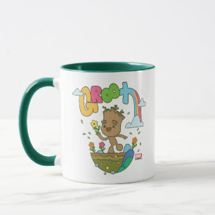 Groovy Groot Flowers and Rainbow Mug