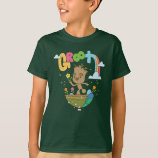 Groovy Groot Flowers and Rainbow T-Shirt