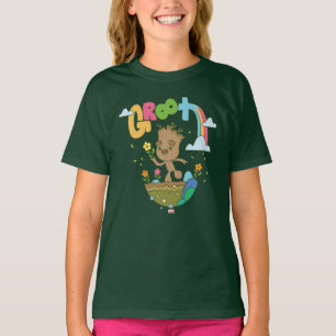 Groovy Groot Flowers and Rainbow T-Shirt