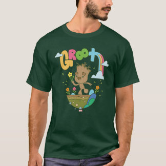 Groovy Groot Flowers and Rainbow T-Shirt