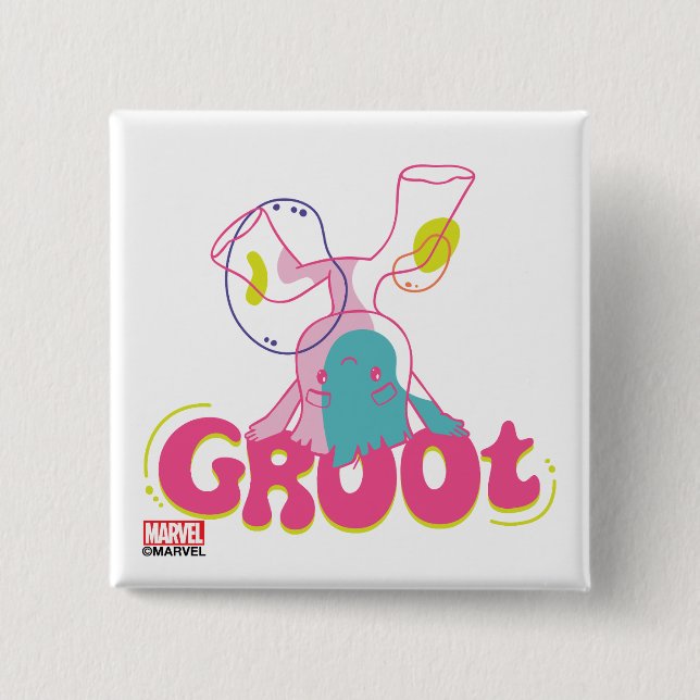 Groovy Groot Headstand Button (Front)