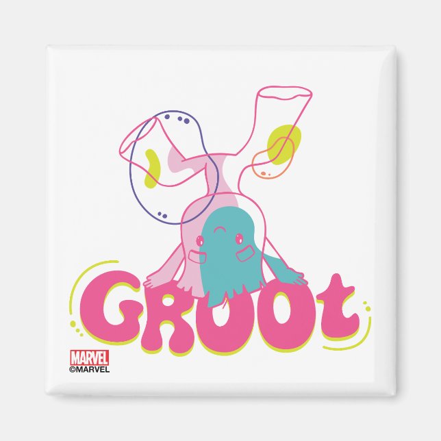 Groovy Groot Headstand Magnet (Front)
